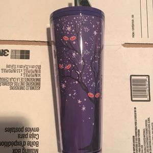 Starbucks Glow In The Dark Prey Eyes Spooky Forest Cold Cup Tumbler